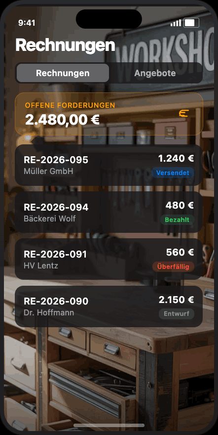Craftsman Solo – Rechnungen